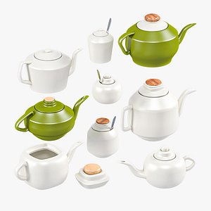 L3DV01G04 - kitchen teapots sugars set