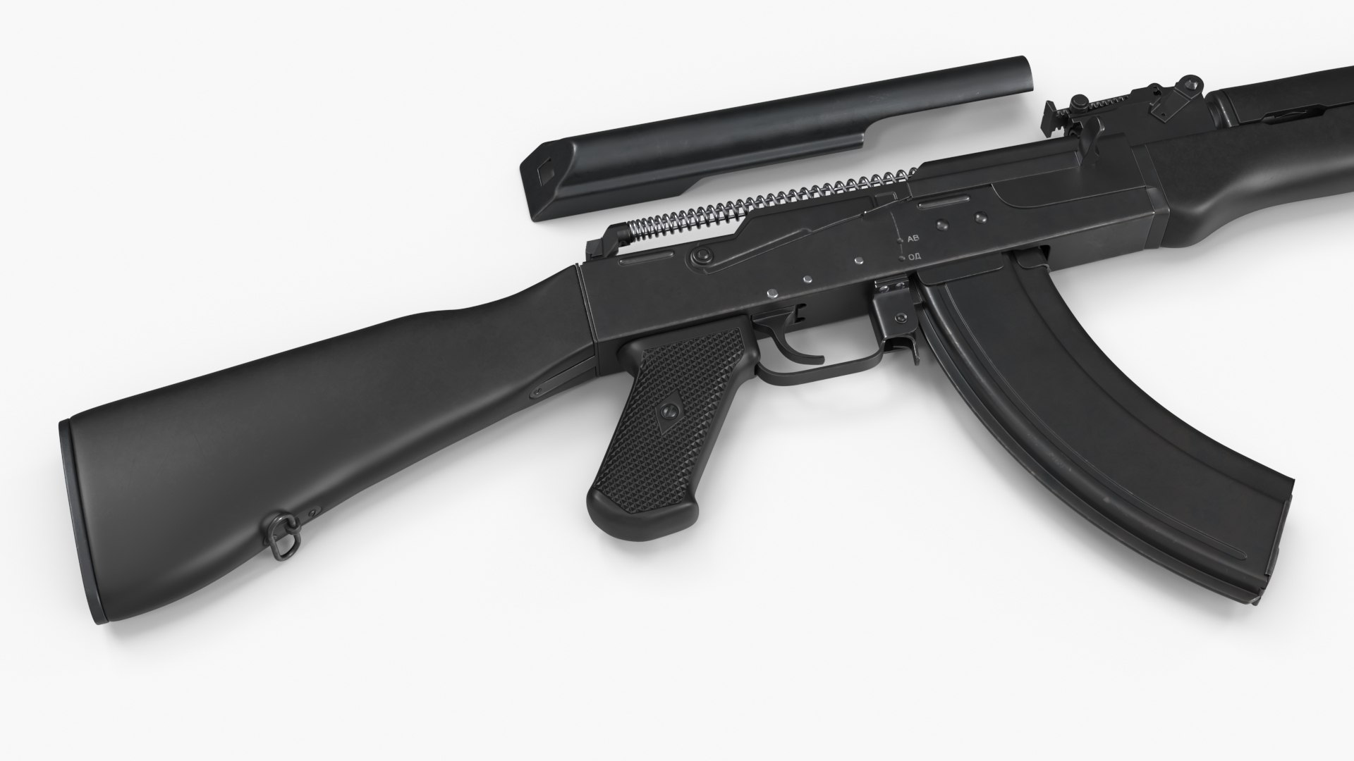3D Assembled Black AK 47 In Open Hard Case - TurboSquid 2388697