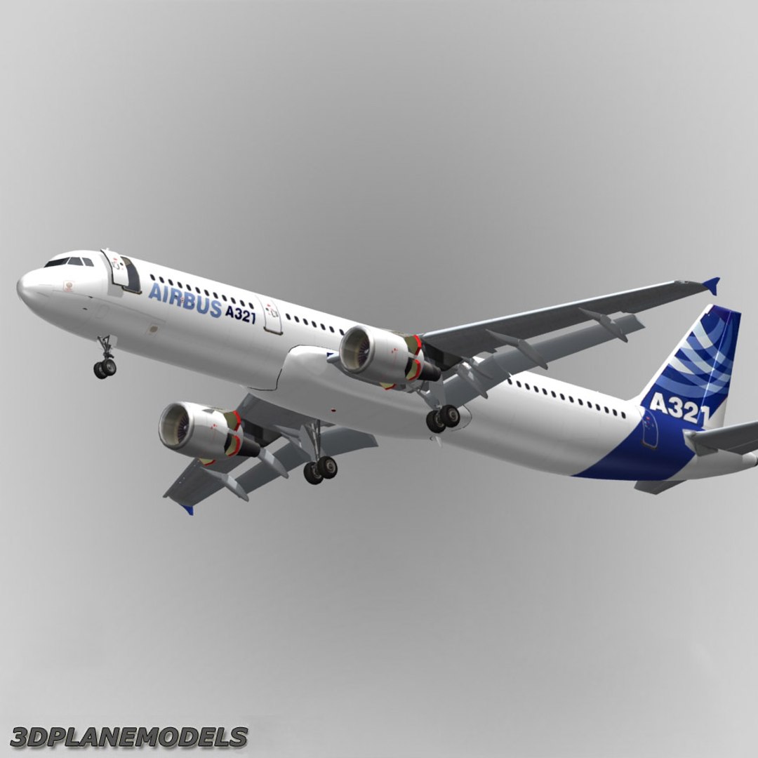 3d model airbus a321 house livery