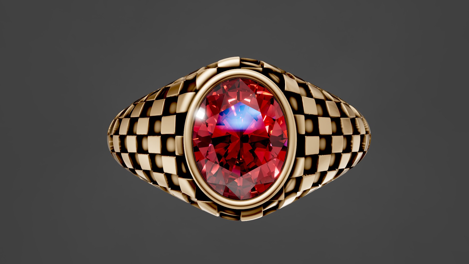 3D model RingOval Checkered pattern https://p.turbosquid.com/ts-thumb/zA/fa0YnD/qu/snapshot95/png/1766277891/1920x1080/fit_q87/2b1f0e39feaae5d2271cdc74eb07cad850e5f6e5/snapshot95.jpg