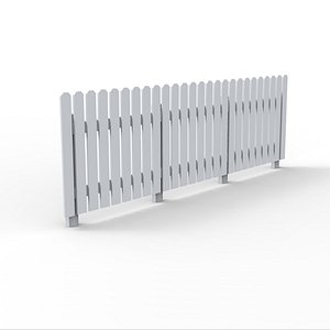 3d obj wooden wood fence