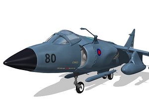 3d airplanes harrier fighter sea