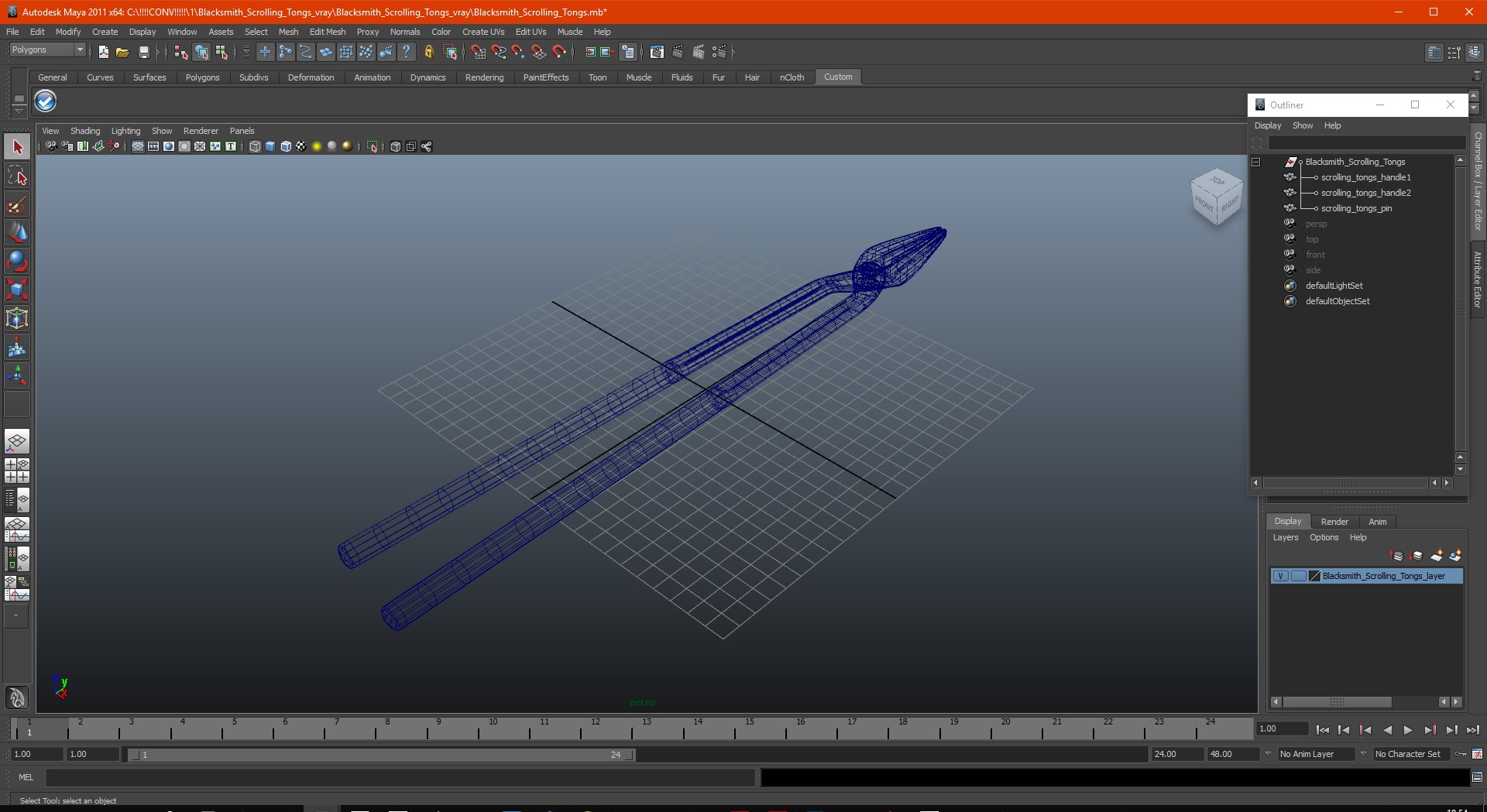 3D Model Blacksmith Scrolling Tongs TurboSquid 1468938