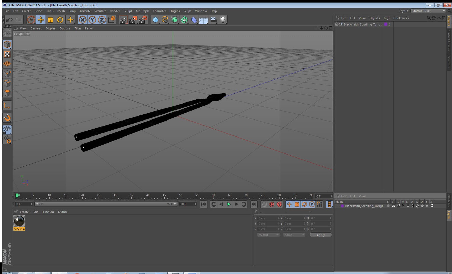 3D Model Blacksmith Scrolling Tongs TurboSquid 1468938