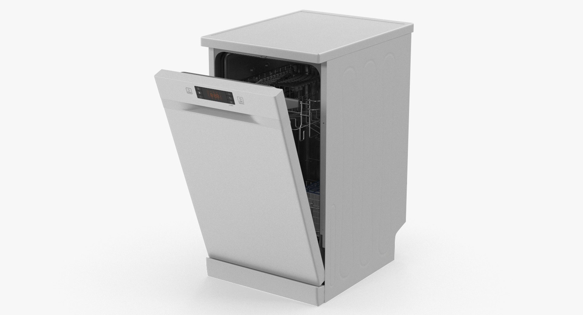 Front Control Dishwasher Machine 3D model preview