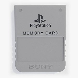 3D Sony Playstation One Memory Card