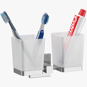 Double Toothbrush Holder Set