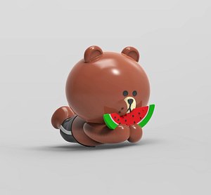 3D line brown model