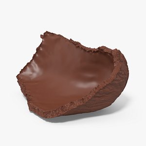 3D Small Piece of Chocolate Bunny Tail