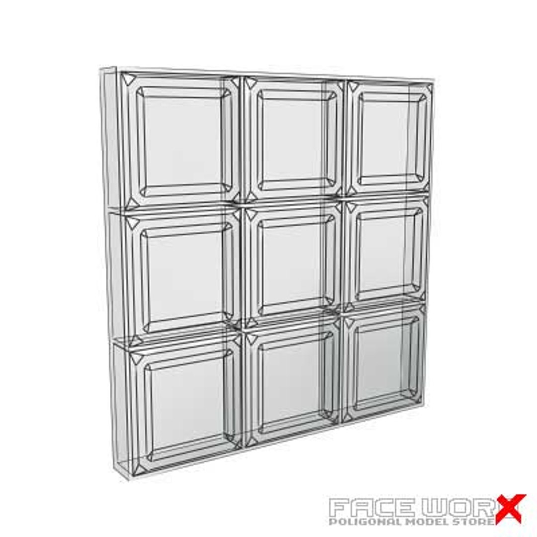 3d Model Glassblocks Window Glass