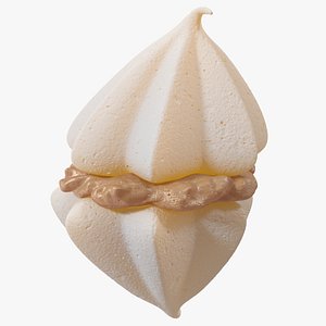 Double Meringue with Caramel Filling 3D model