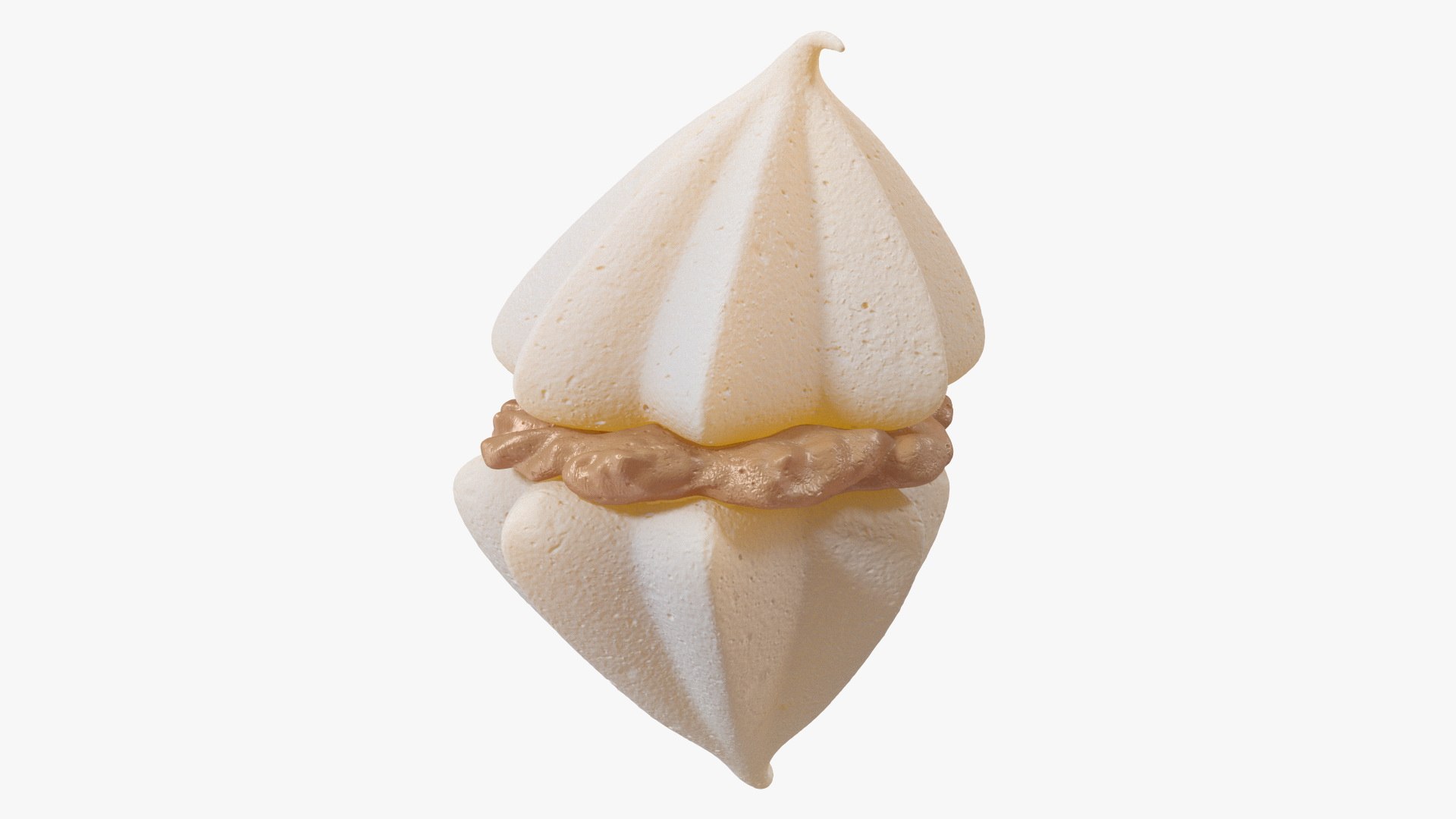 Double Meringue with Caramel Filling 3D model preview