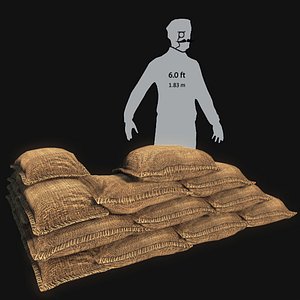 sandbags 3d model