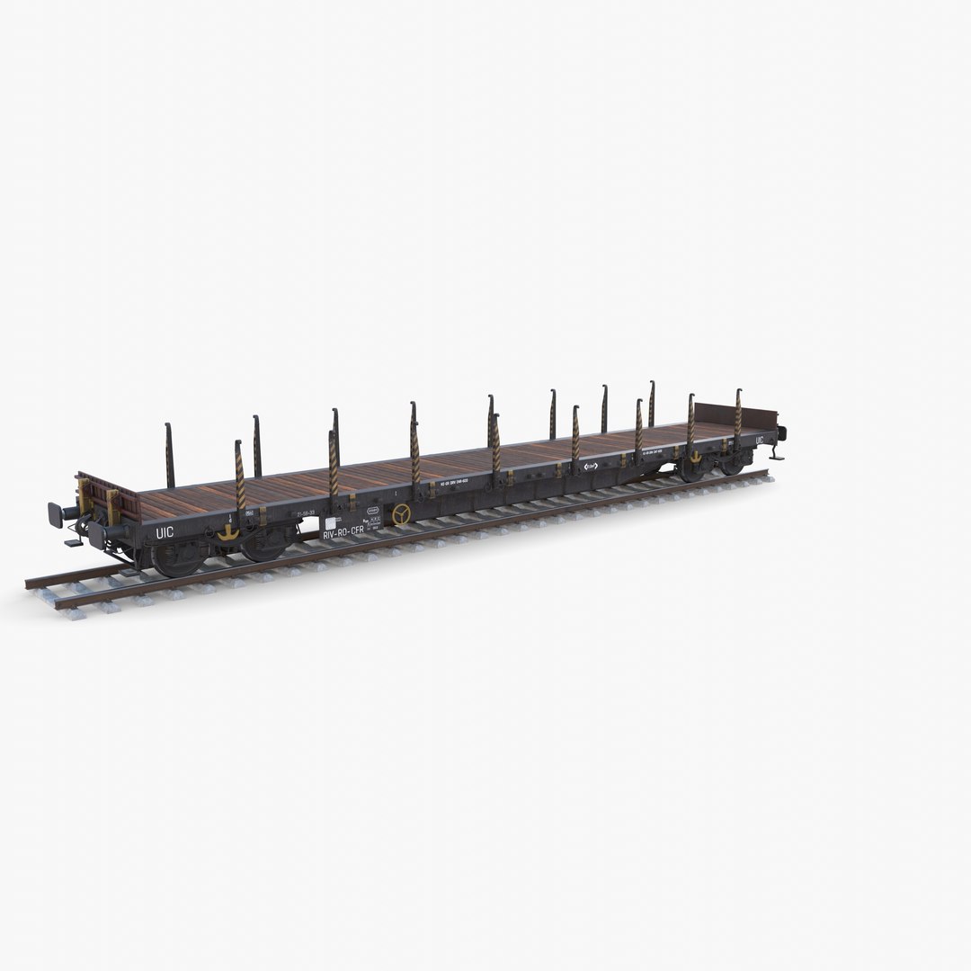 3D Model CFR Flat Rail Car V3 - TurboSquid 2225216