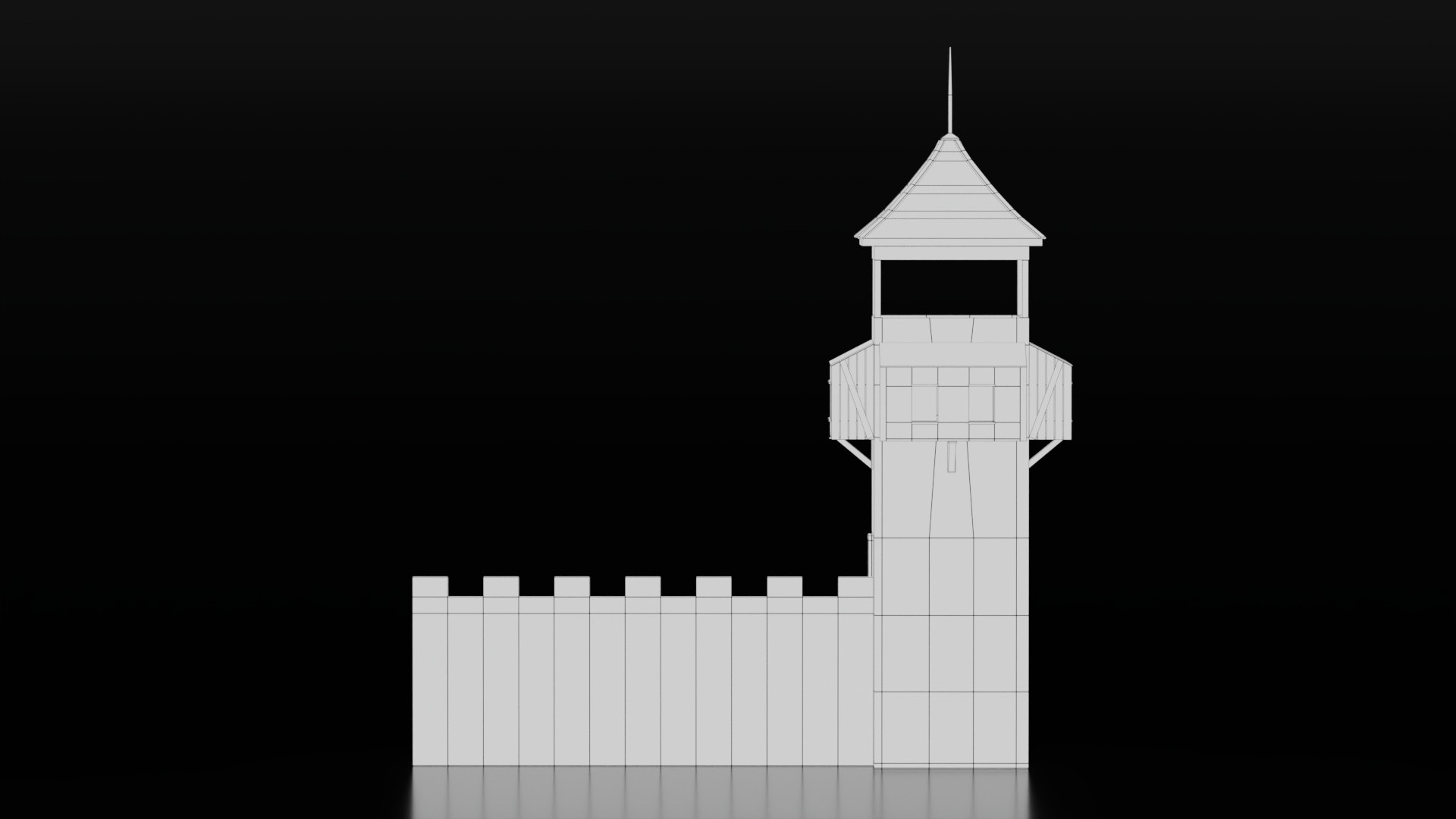 Medieval Watchtower model https://p.turbosquid.com/ts-thumb/zB/Fe6Z9V/kA/wire3/jpg/1755419940/1920x1080/fit_q87/7782920d9f238c903a371da11f1702d052925a28/wire3.jpg