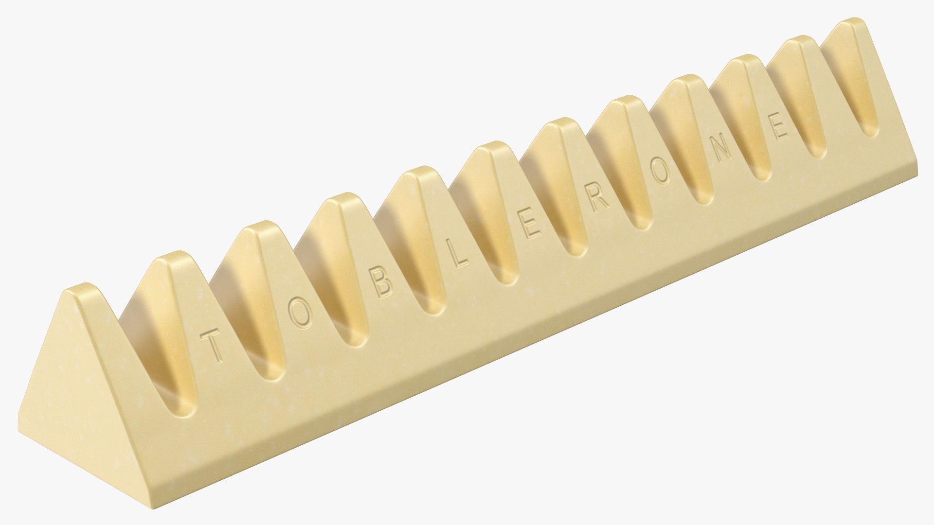 Toblerone White Chocolate Bar 3D model preview