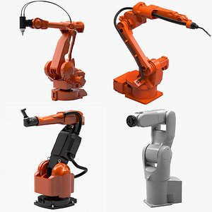 4 industrial robots set max