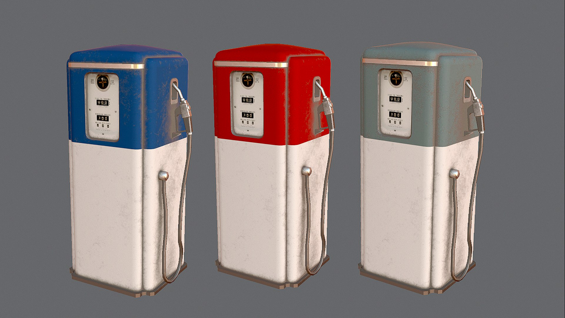 Old Gas Pump Model - TurboSquid 2197704