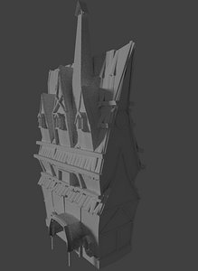 3D house village model