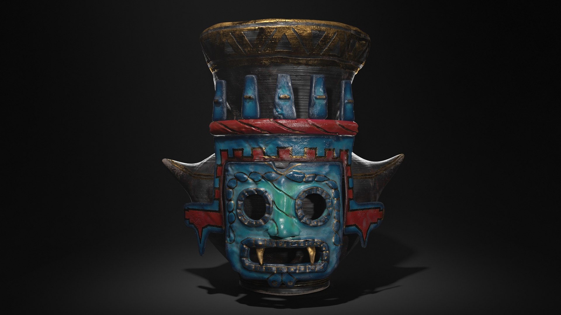 3D Tlaloc Vessel - Aztec Mythology Model - TurboSquid 1933816