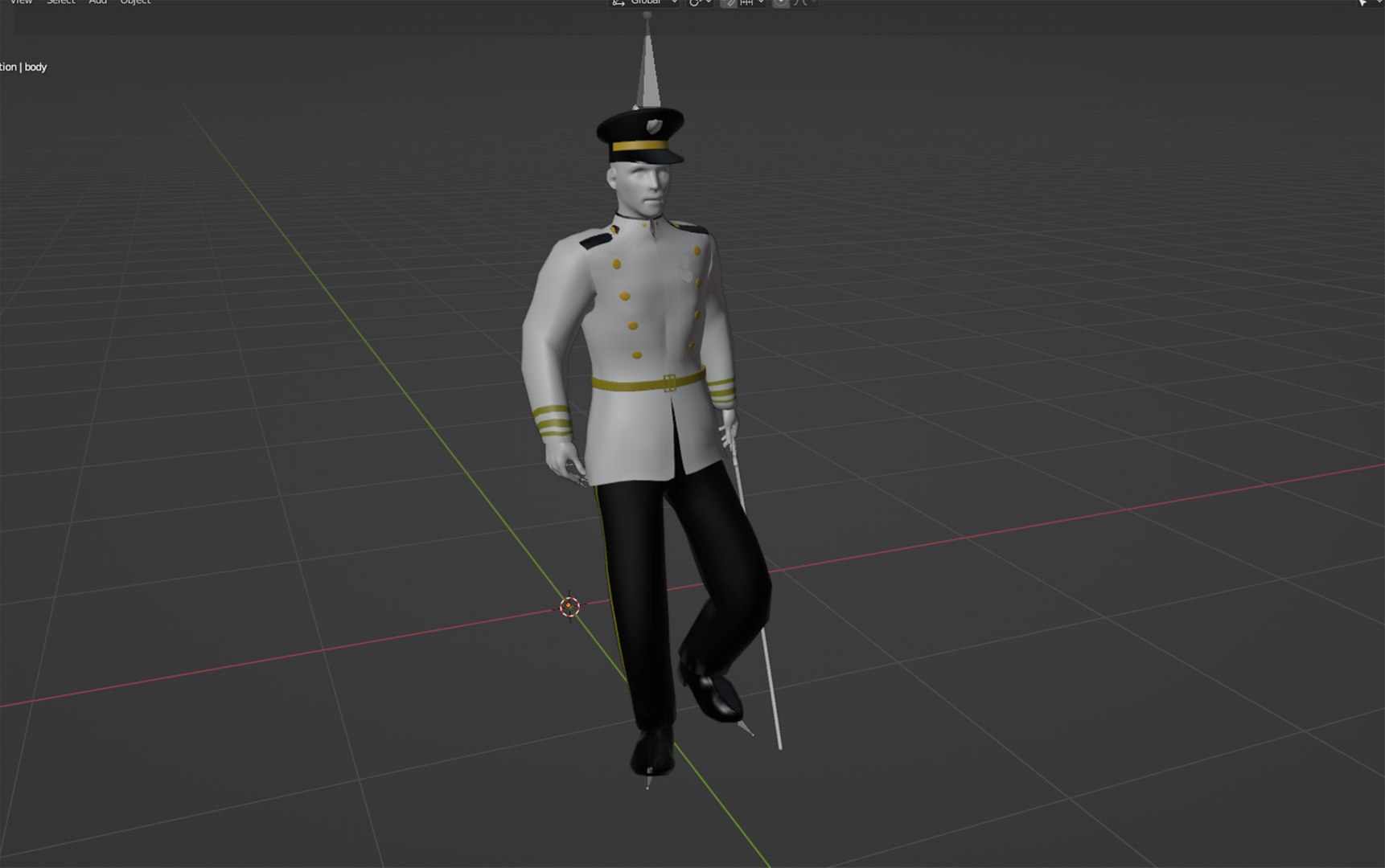 Cadet In Formal Attire For A Military Ball 3D Model TurboSquid 2254427