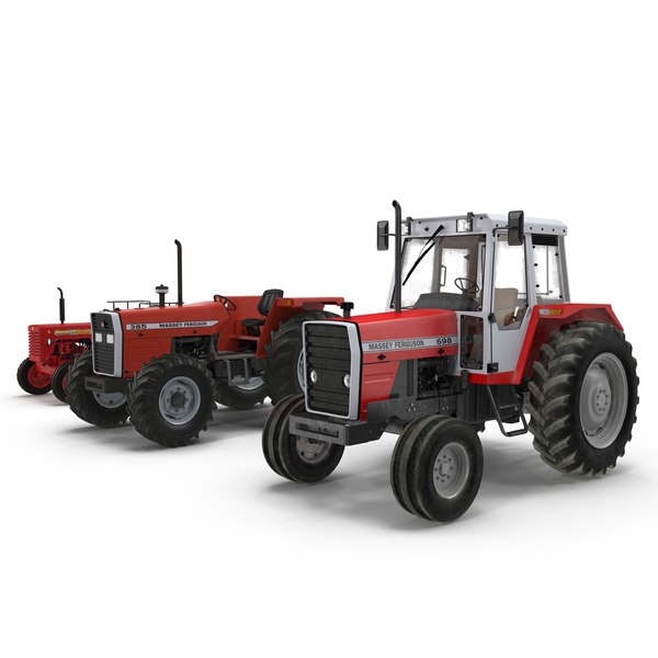 3d model vintage tractors modeled
