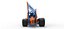 Winged Sprint car Version 2 while turning Scale 1 to 25