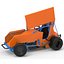 Winged Sprint car Version 2 while turning Scale 1 to 25