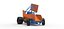 Winged Sprint car Version 2 while turning Scale 1 to 25