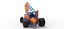 Winged Sprint car Version 2 while turning Scale 1 to 25