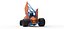 Winged Sprint car Version 2 while turning Scale 1 to 25