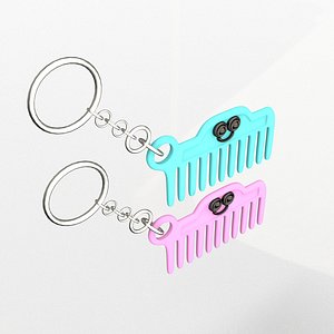 3D model Cute Comb Keychain