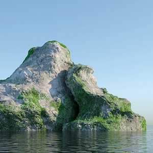 island land rock 3D model