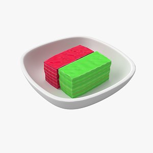 dessert khanom chan 3D model