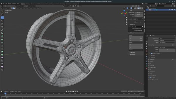 3D car rim model - TurboSquid 1664585