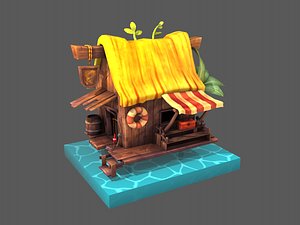 3D model fisherman house