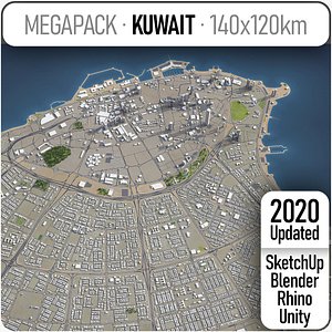 city kuwait surrounding - model