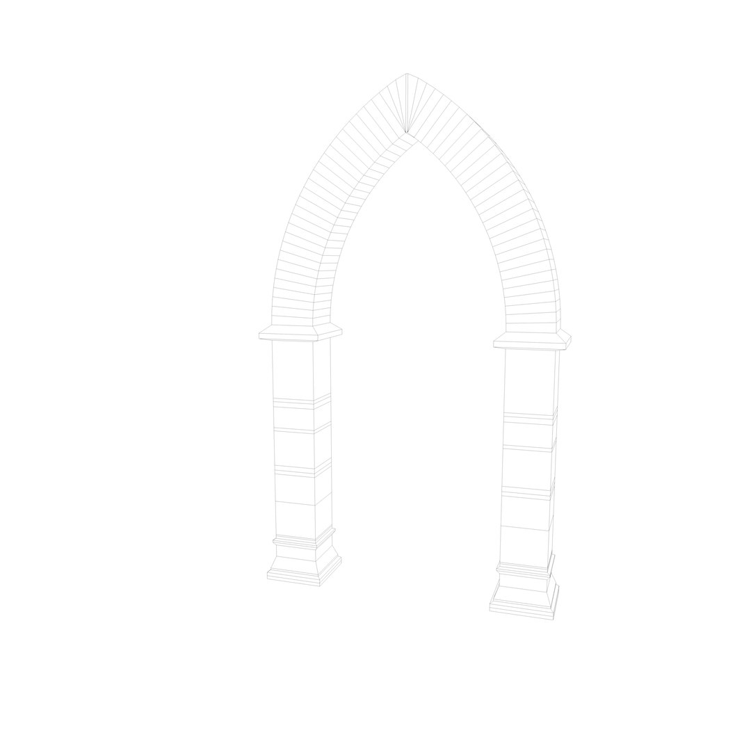 Simple Gothic Arch Model - Turbosquid 1932874