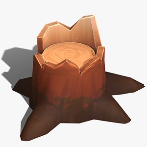 Stylized Stump - PBR Game Ready 3D