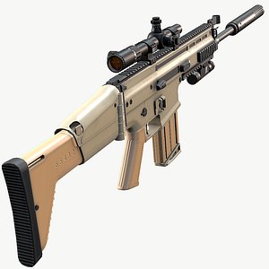 Scar H Sniper (Triple A) PBR Game Ready