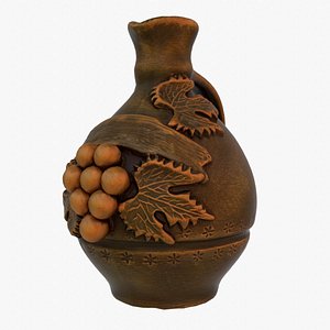 3D Pitcher with grape 3D model