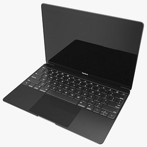Apple MacBook Laptop Black 3D model