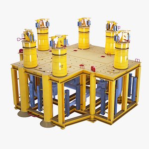 Generic Subsea 6 Hub Manifold Structure 3D model