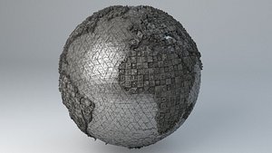 - sci-fi shapes earth 3D model