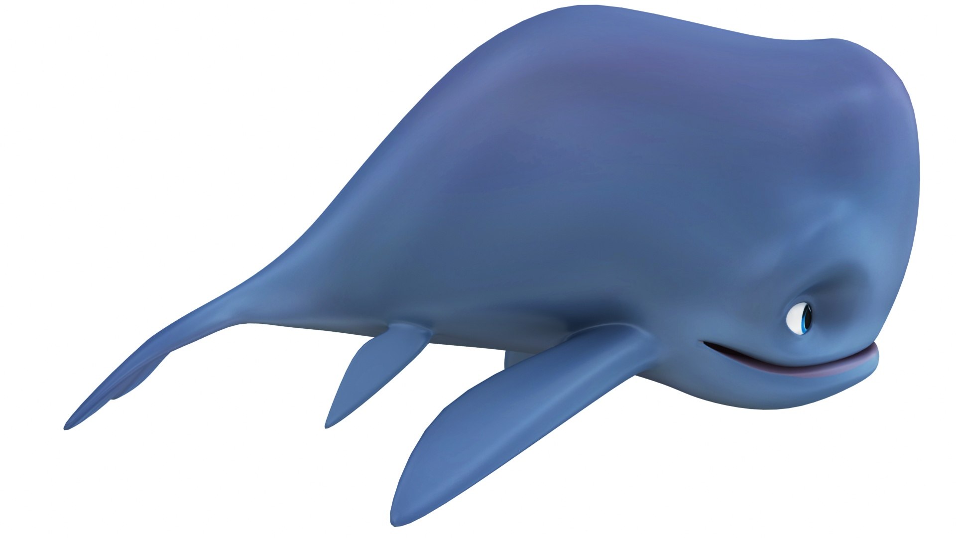 Cartoon Sperm Whale And Blue Whale Collection 3D Model - TurboSquid 2099260