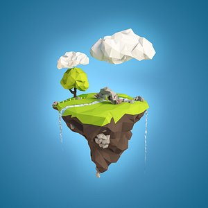 Low poly floating island
