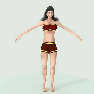 beautiful tanya 3d model