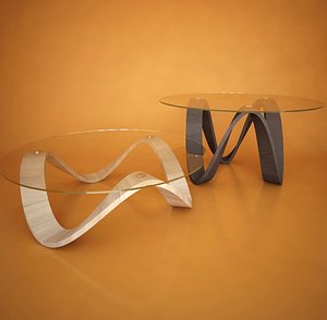 3d model sumo glass table wooden