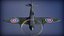 Supermarine Spitfire - Blender - Rigged and Texture Baked 3D model