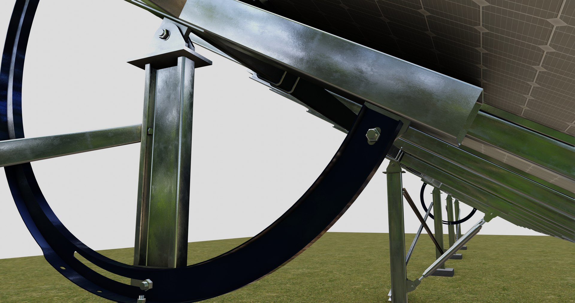 3D Model Manual Tracker Solar Energy Structure Type-3 - TurboSquid 2221294